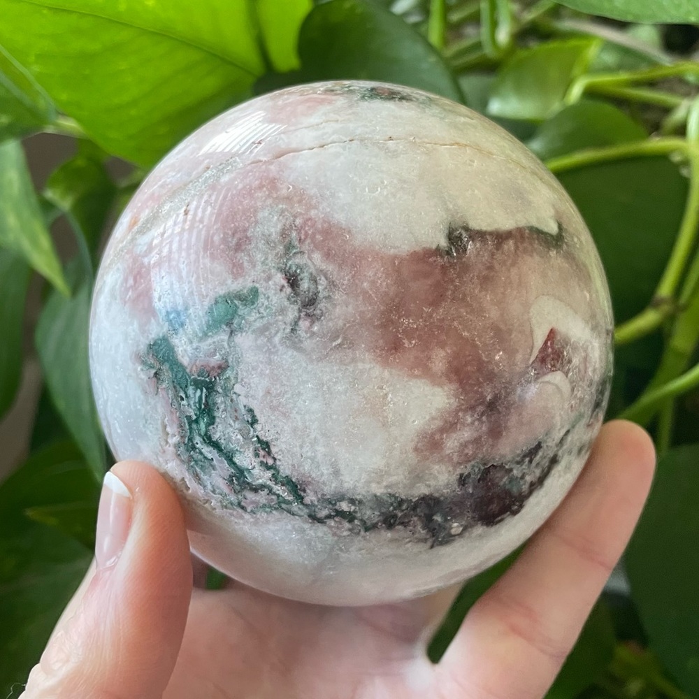 💗Huge Pink Amethyst Crystal Sphere💗 ~approx 4”
